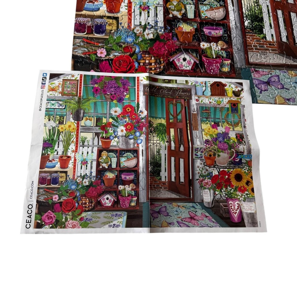 Ceaco Flower Shop Tracy Flickinger 300 Pieces Puzzle Complete - Picture 7 of 8